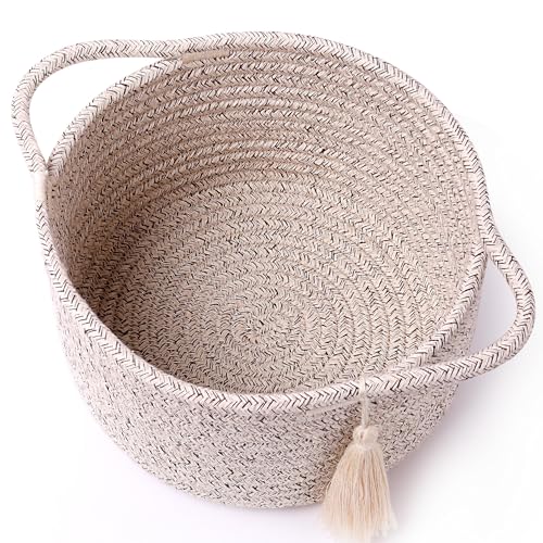 Small Gift Basket Empty to Fill, Gift Bag & Ribbon, Natural Beige - color: Warm Brown, size: 1 Pack