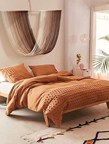 Flber Tie-Dye Macrame Wall Hanging Large Bohemian Yarn Tapestry Wall Décor,59" Wx 35" L - color: Pink