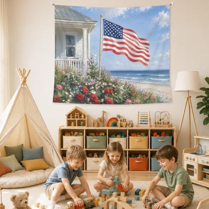 AHNWICNR 4th of July Patriotic Tapestry, American Flag Wall Hanging Decor - color: American Flag 1