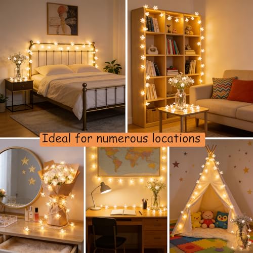 Decorative 100 LED Warm White Cute Cherry Blossom Flower Fairy Light String - color: Warm White