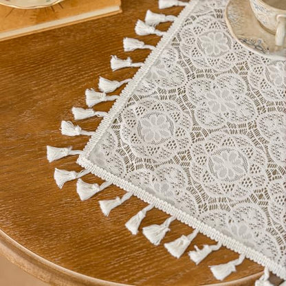 Sheer Boho Lace Curtains 63 Inches Long, Natural White, Set of 2 Panels - color: Natural White, size: 59"W x 63"L (Pack of 2)
