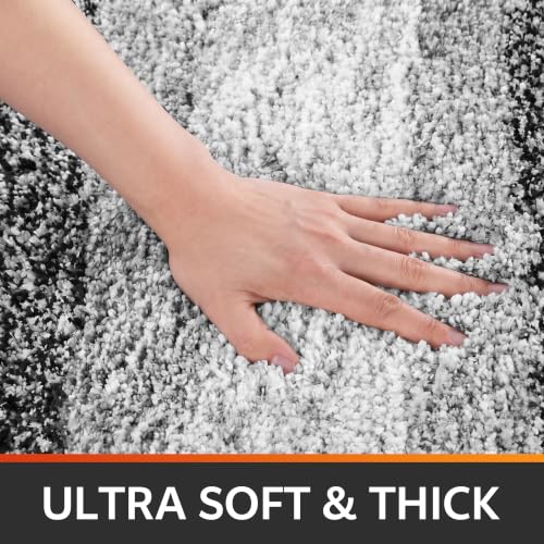 Bathroom Rugs,Soft Microfiber Shaggy Bath Mats,24"x16" Black - color: Black, size: 1'4" x 2' (Rectangular)
