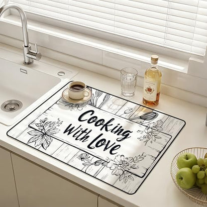 Stove Top Cover for Electric Stoves: All-in-One Heat-Resistant Protector Mat, Non-Slip Kitchen Counter Mat Cooking Design 28''x20'' - color: CH1515