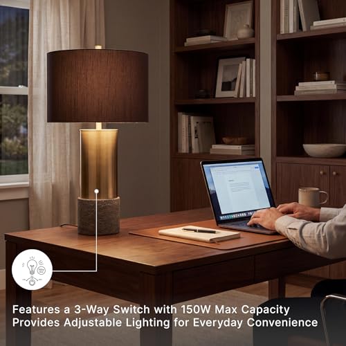 Signature Design by Ashley Jacek Contemporary Table Lamp Set of 2 - color: Gold
