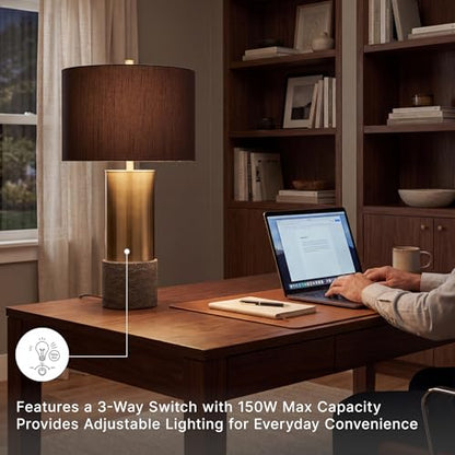 Signature Design by Ashley Jacek Contemporary Table Lamp Set of 2 - color: Gold