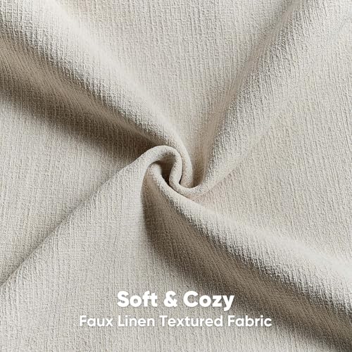 HAUSSY Set of 2 Soft Chenille Throw Pillow Covers 22x22 Inch, Natural Beige - color: Natural Beige, size: 22" x 22" (Pack of 2)