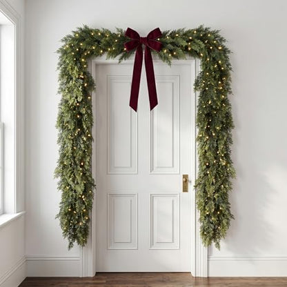Daynight 12FT Christmas Garland, 1 Pcs Realistic Cedar Garlands - size: 12FT