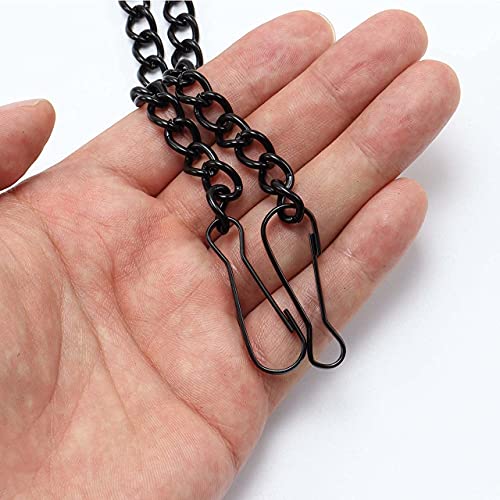 Bieye Chain002 17.7-Inch Black Hanging Chains for Stained Glass, 2-Pack - size: Black 17.7-inches Long