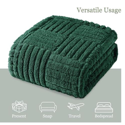 Whale Flotilla Lightweight Fleece Throw Blanket for Couch, Emerald Green - color: Emerald Green, size: Throw(50x60 Inch)