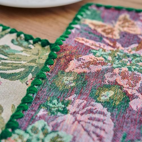 Monstera Botanical Floral Table Runner Green 12 x 71 Inch - color: Monstera Green, size: 12" x 71"