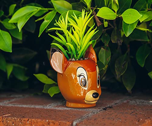Disney Bambi 5-Inch Ceramic Mini Planter with Artificial Succulent - color: Bambi