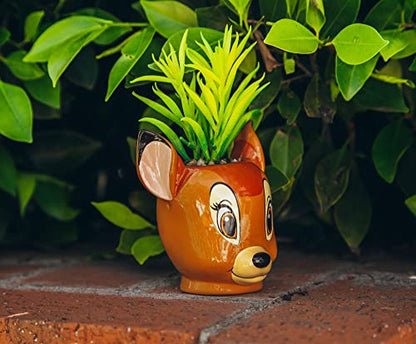 Disney Bambi 5-Inch Ceramic Mini Planter with Artificial Succulent - color: Bambi