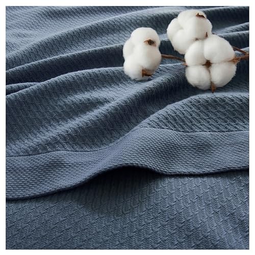 Madison Park 100% Egyptian Cotton Summer Blanket Full Queen Size Navy Blue - color: Blue, size: Full/Queen
