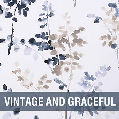 H.VERSAILTEX Valance for Kitchen Windows/Bathroom/Living Room/Bedroom Blackout Window Valance Thermal Insulated Rod Pocket Valance Curtains, 52" W x 18" L, 1 Panel, Bluestone and Taupe - color: Stoneblue/Taupe