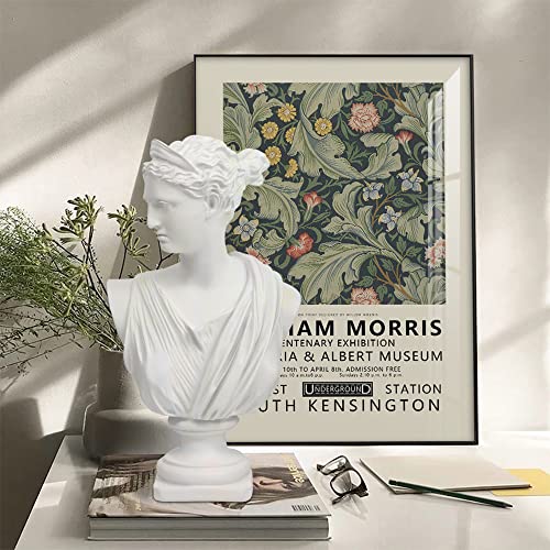 Norrclp 12.5in Greek Statue of Diana, Classic Roman Head Bust - color: Anna-12.5in