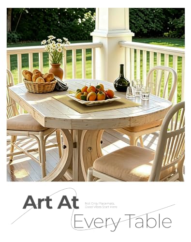 Gold Frame Placemats Set of 4 - Heat Resistant Woven Vinyl - color: C1- Gold Frame, size: Set of 4