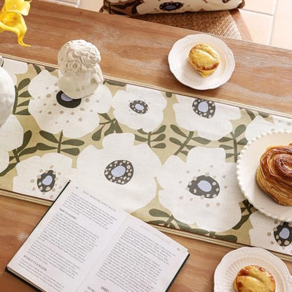 bilin gaier Designer French Linen Table Runner,71"x12"-Hidaka - color: Hidaka, size: 12"*71"