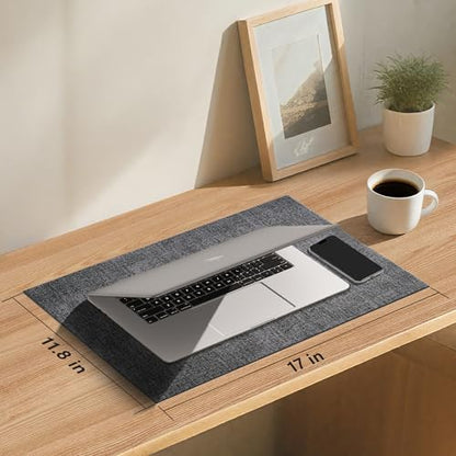 DOLOPL Placemats Set of 12, Reversible Faux Leather Place Mats, Charcoal - color: Charcoal, size: Set of 12