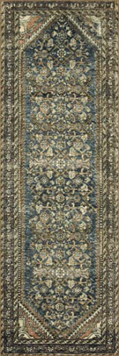 Loloi Magnolia Home Banks Denim/Clay 2'-3" x 3'-9" Accent Rug - color: Denim / Clay, size: 2'3" x 3'9" (Rectangular)