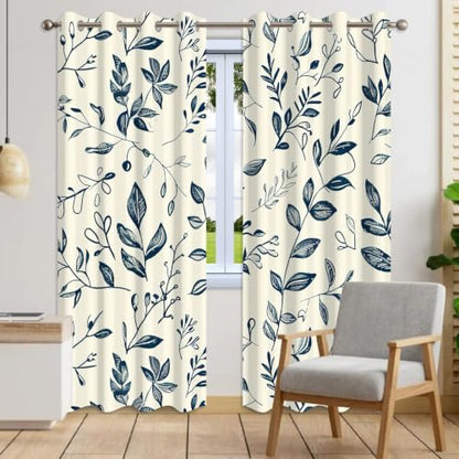 Botanical Blackout Curtains for Bedroom 84 Inches Long - color: Botanical-a