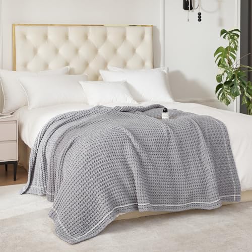 WESHIONGOO Throw Blanket for Couch Grey, 50"*60" - color: Grey
