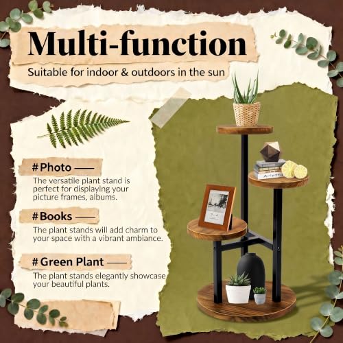 GEEBOBO 3 Tier Plant Stand Indoor - color: 3 Tier-Brown