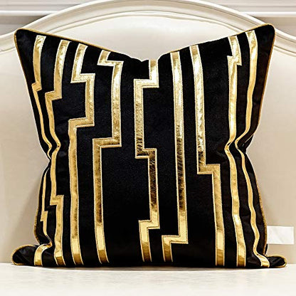 Avigers Throw Pillow Cover 18 x 18 Inch, Black, Velvet, Hidden Zipper - color: Black, size: 18" x 18" (Pack of 1)