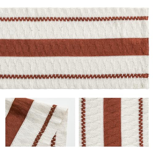Artoid Mode Caramel Rustic Woven Table Runner 12x60 Inch - color: Caramel, size: 12" x 60", Table Runner