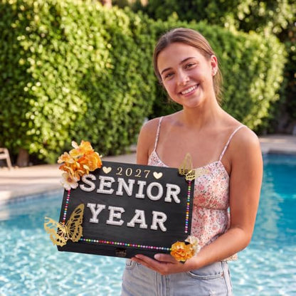 Yousoontic 2027 Senior Memory Keepsake Box and DIY Accessories,Black - color: Black