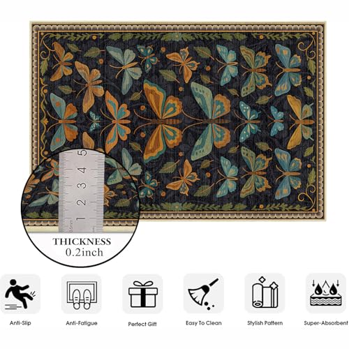 Area Rug 5x7 Butterfly Rug for Living Room Butterflies Insect Rugs - color: Butterfly, size: 5' x 7' (Rectangular)