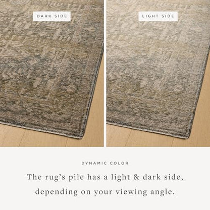 Loloi Magnolia Home Junie Moss/Natural 2'-7" x 10'-0" Runner Rug - color: Moss / Natural, size: 2'7" x 10' (Rectangular)