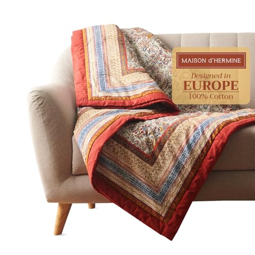 Maison d' Hermine Throw Blanket for Couch Lightweight Soft (60''X80'') - color: 006 - Jaipur, size: 60"x80"