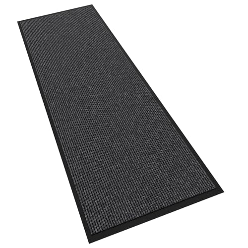 Front Door Mat, 72" x 24" Heavy Duty Indoor Outdoor Doormat - color: Gray Stripe, size: 2' x 6' (Rectangular)