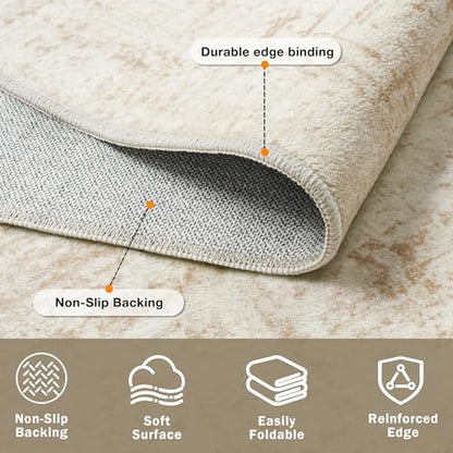 10x12 Area Rug for Living Room Bedroom: Non-Slip Modern Beige White - color: Beige/White, size: 10' x 12' (Rectangular)