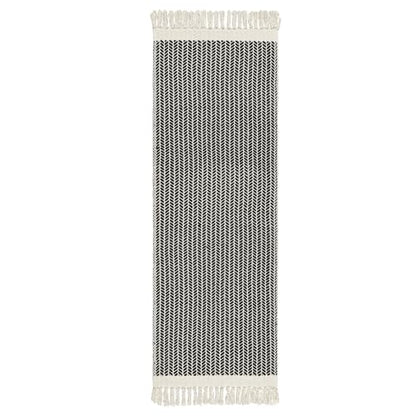 Lahome Boho Bathroom Runner Rug, 2x6 Washable Rugs for Kitchen Hallway - color: Black, size: 2' x 6' (Runner)