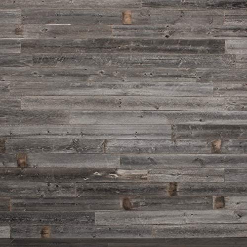Rockin' Wood Peel & Stick Rustic Reclaimed Barn Wood Paneling, Real Wood, Rustic Wall Planks - Easy Installation (1 Square Foot) - size: 1 Square Foot (Sample Pack)