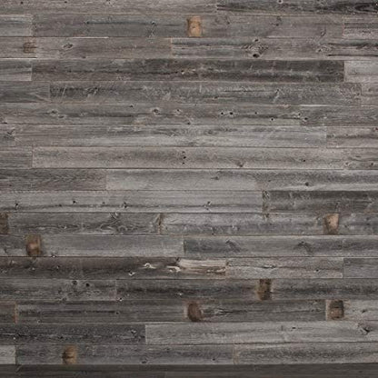 Rockin' Wood Peel & Stick Rustic Reclaimed Barn Wood Paneling, Real Wood, Rustic Wall Planks - Easy Installation (1 Square Foot) - size: 1 Square Foot (Sample Pack)