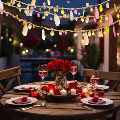 Battery Fairy String Lights Acrylic Gems Jewels String Lights with Remote