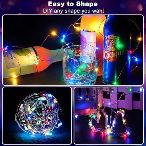 CCILAND 2 Pack Fairy Lights Battery Operated with Remote Timer (Multicolor) - color: Multicolor