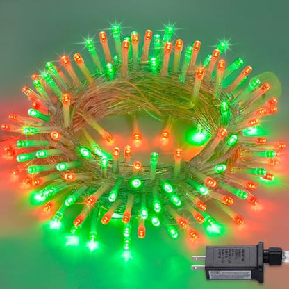 JMEXSUSS 100 LED Connectable Red and Green Christmas Lights with 8 Modes - color: Red Green, size: 100 LED