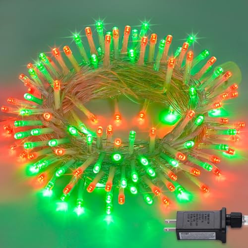 JMEXSUSS 100 LED Connectable Red and Green Christmas Lights with 8 Modes - color: Red Green, size: 100 LED