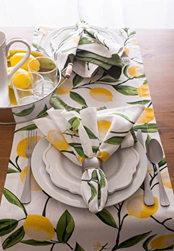 DII Lemon Bliss Tabletop Collection, Napkin Set, 6 Piece - size: 20" x 20" (Set of 6)
