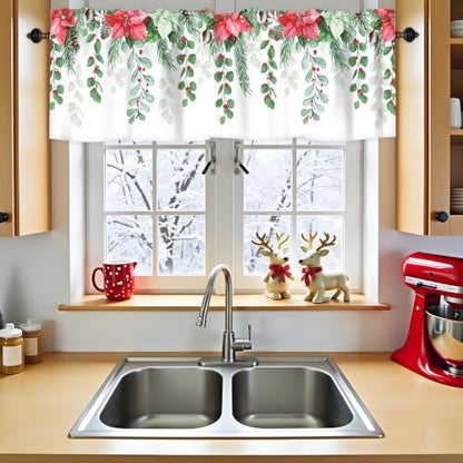 Christmas Tree Window Valance 1 Panel, Window Treatment 42x12 in - color: Christmas Tree, size: 42"W x 12"L (Pack of 1)