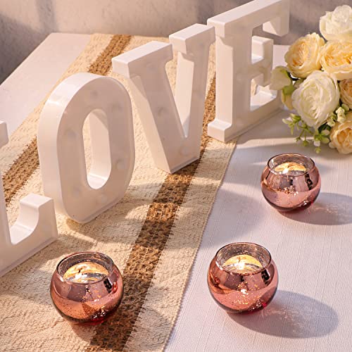 Volens 24PCS Rose Gold Votive Candle Holders for Table Centerpieces - color: Rose Gold, size: 24 PACK