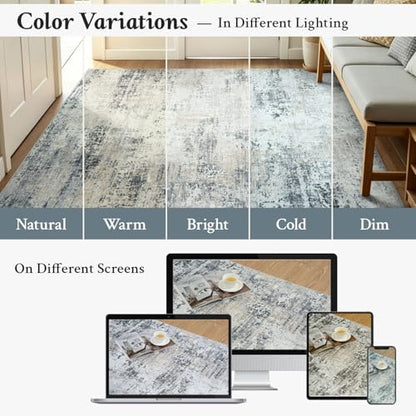2x6 Runner Rug Non Slip Washable, Kitchen Hallway Entryway Carpet - color: Grey, size: 2' x 6' (Runner)