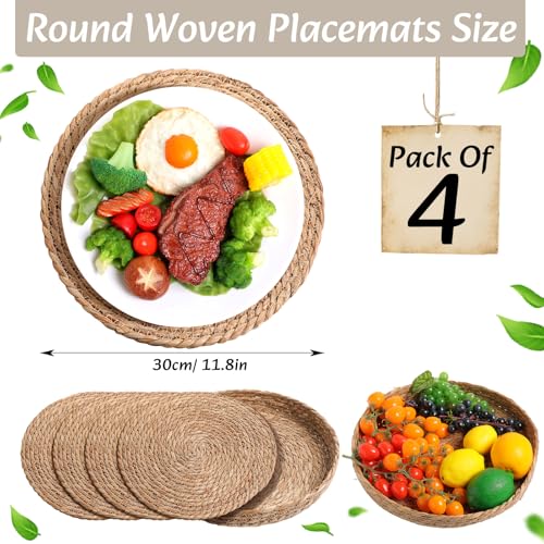 Boho Table Runner and Placemats Set, 4 Sets, Beige, 12x72 - color: Beige, size: 12x72"