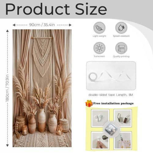 Geometric Macrame Rug Door Curtain 70 X 35.4 Inch, Privacy Door Cover Decorative Room Divider Curtain Hanging Doorway Window Panel for Bedroom Living Room Bathroom Office Home Decor - color: Geometric Macrame Rug