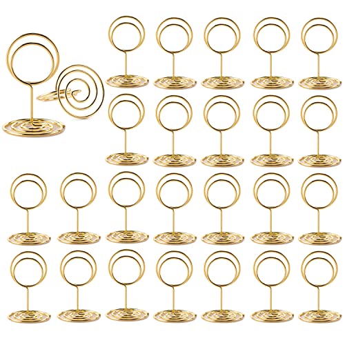Table Number Holders, 26PCS Place Card Holder, Photo Holder (2" Gold) - color: Gold, size: Small