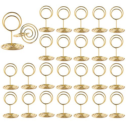 Table Number Holders, 26PCS Place Card Holder, Photo Holder (2" Gold) - color: Gold, size: Small
