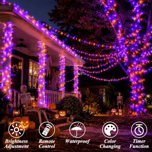 LitHome Color Changing Christmas String Lights Connectable, 66Ft 200 LED - color: Clear Wire, size: 200LED / 66FT